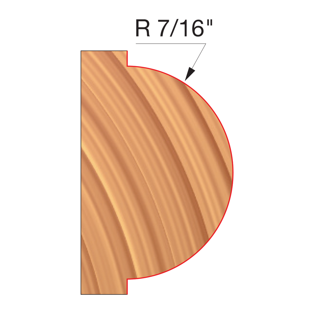 Freud UP125-IC 3-5/8" x 1-13/32" x 1-1/4" Concave Radius Cutters