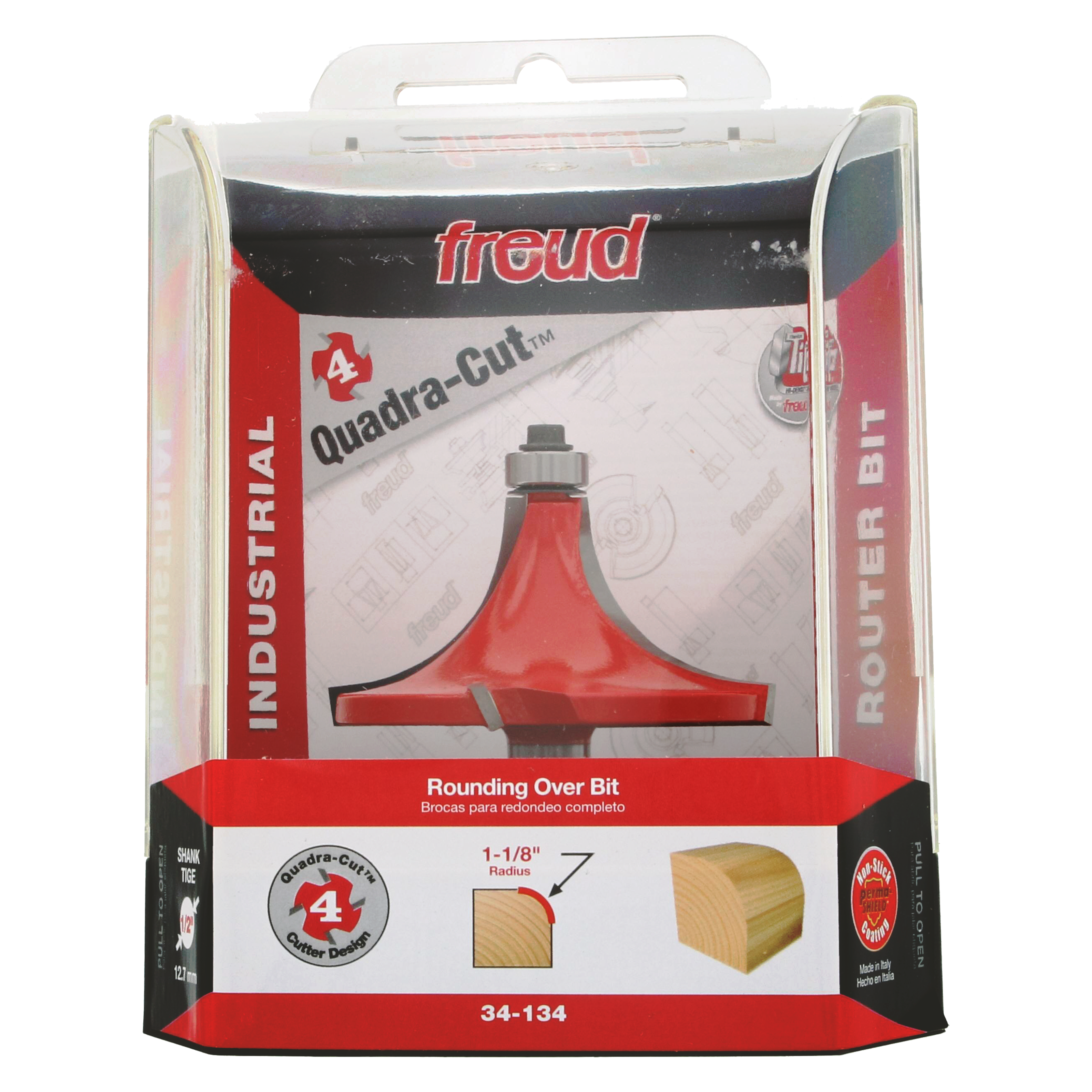 Freud 34-134 1-1/8" Radius Rounding Over Bit (Quadra-Cut)