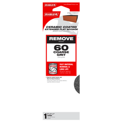 Diablo DFBBLOCBMD01G 8" x 3" x 1" 60-Grit Extended Flat Edge Sanding Sponge