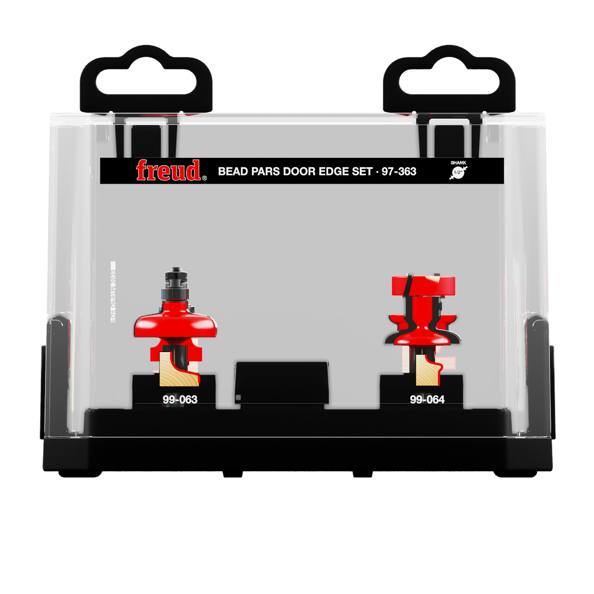 Freud 97-363 3 Piece Premier Adjustable Bead Door Edge Router Bit Set