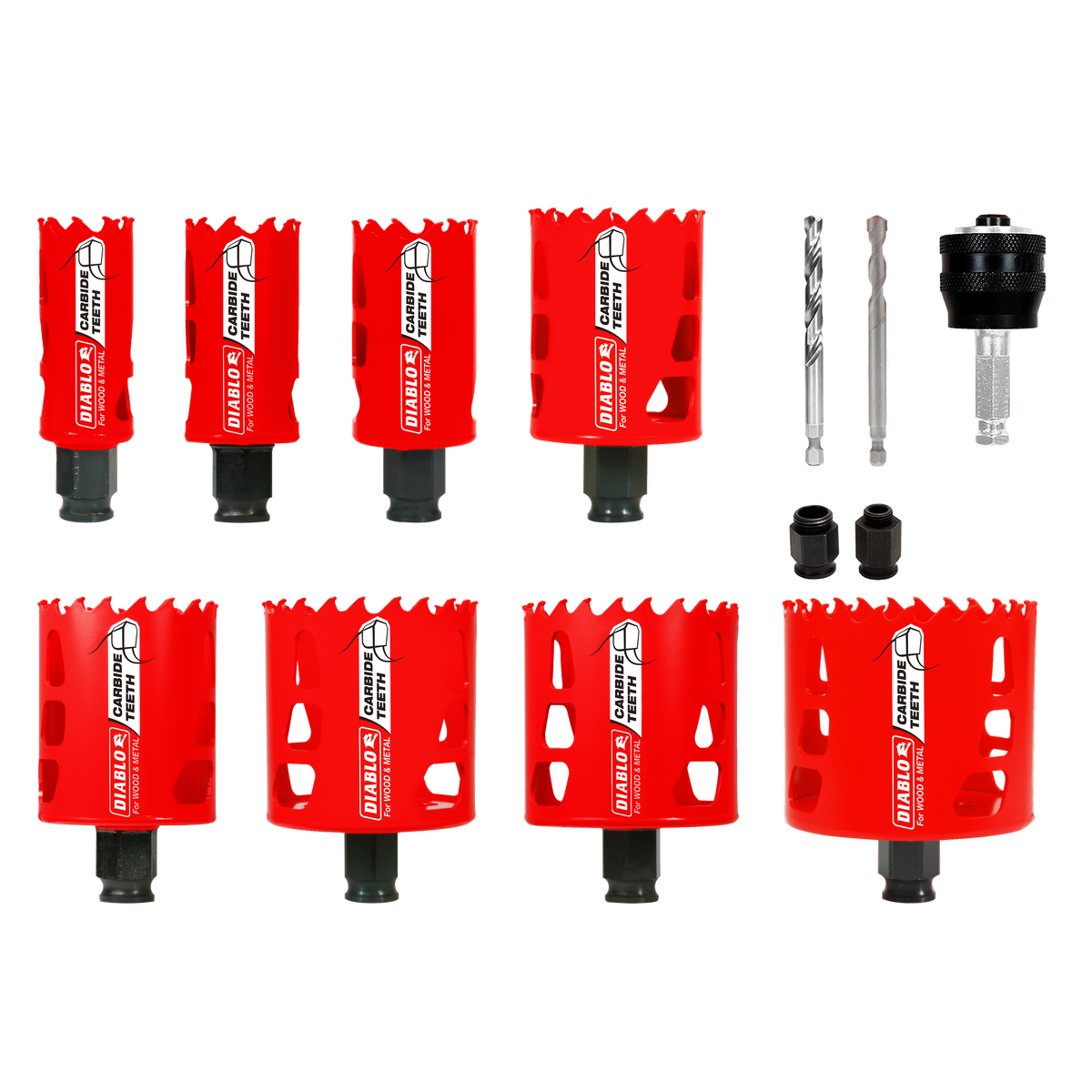 Diablo DHS13SPLCT 13 pc Carbide Teeth Hole Saw Set for Plumbers