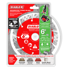 Diablo DMADST0600 6" Diamond Segmented Turbo Masonry Cut-Off Blade