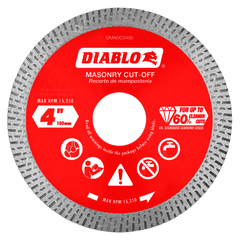 Diablo DMADC0400 4" Diamond Continuous Rim Masonry Cut-Off Disc