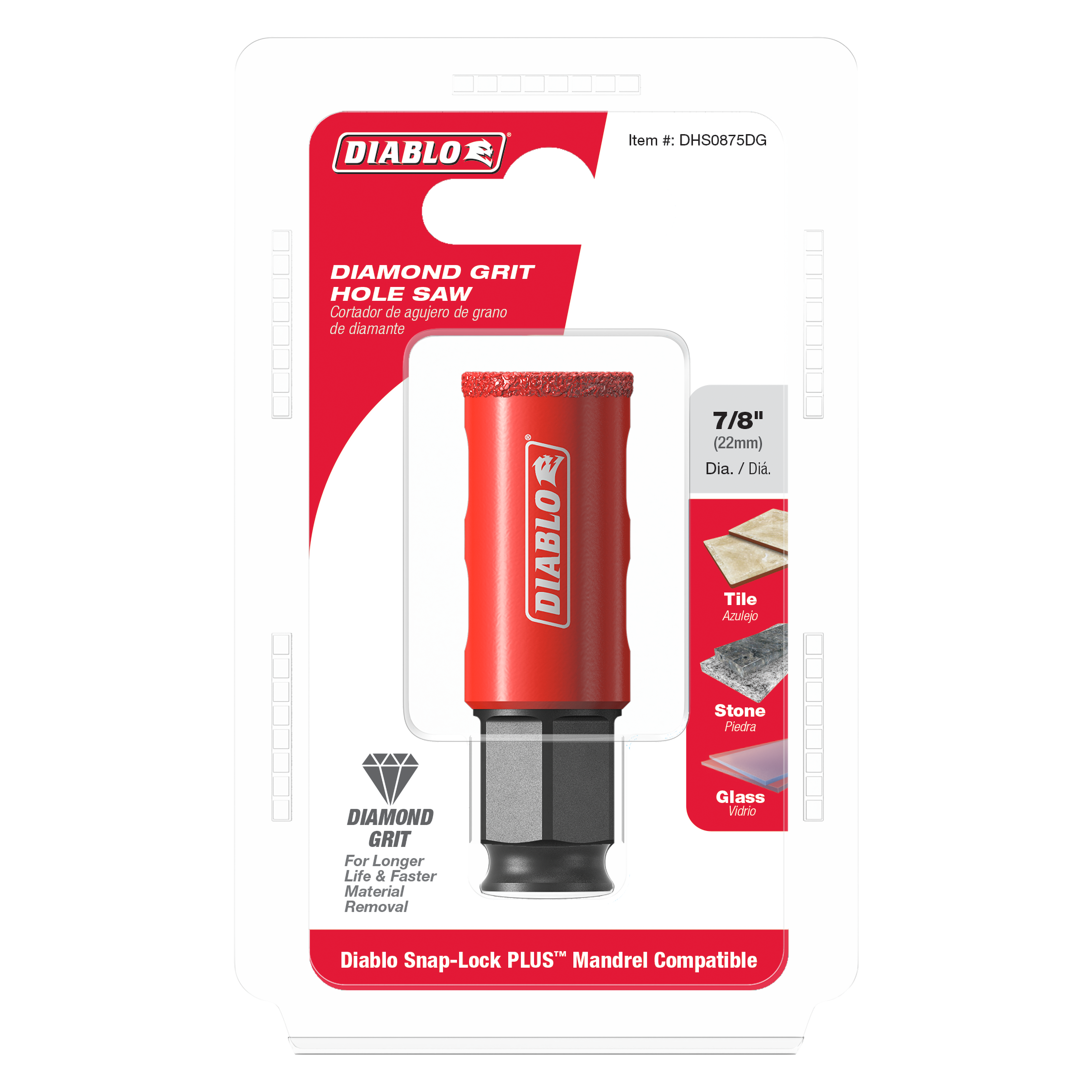Diablo DHS0875DG 7/8" Diamond-Grit Hole Saw