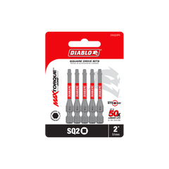 Diablo DSQ22P5 2" #2 Square Drive Bits (5-Pack)