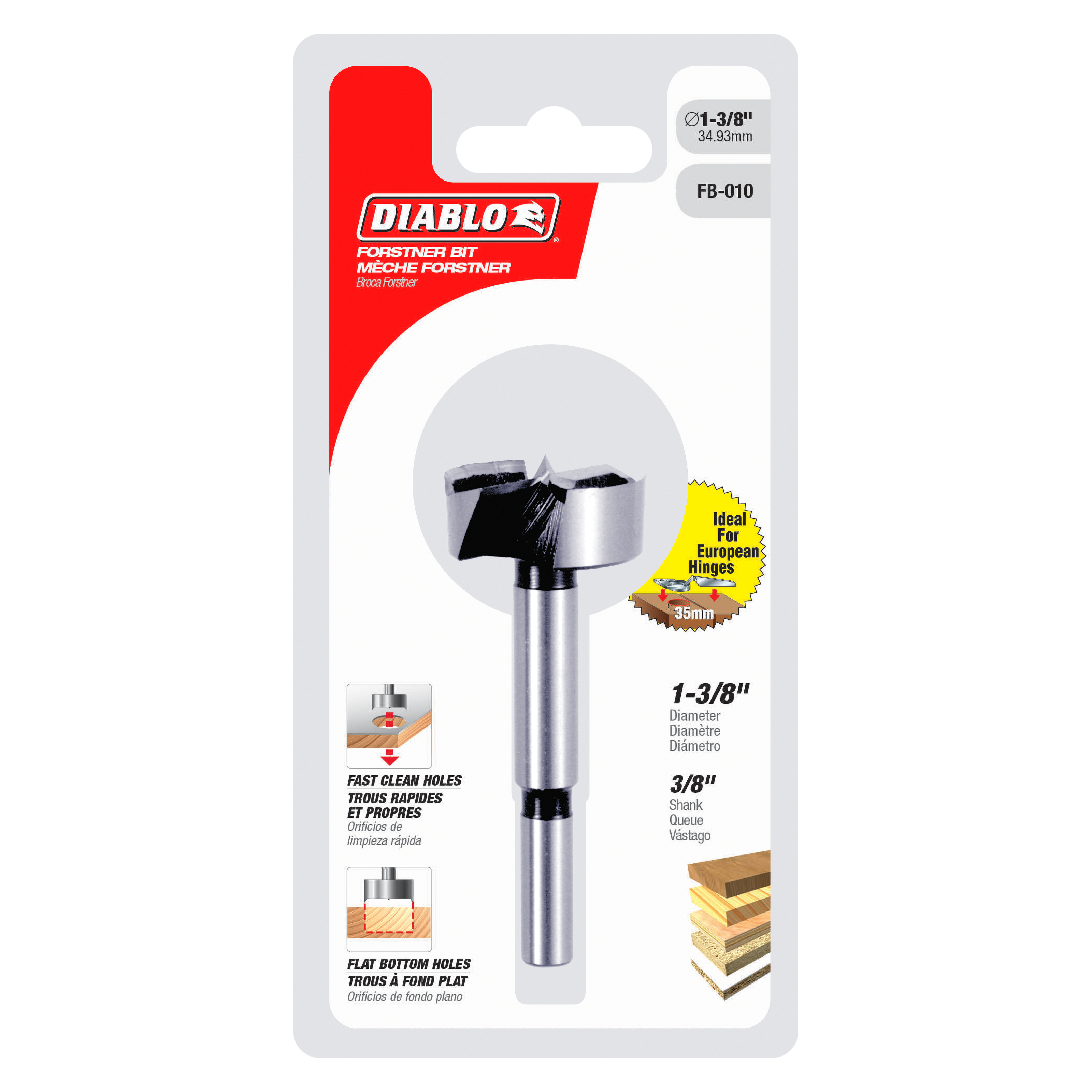 Diablo FB-010 1-3/8" Forstner Bit for Wood