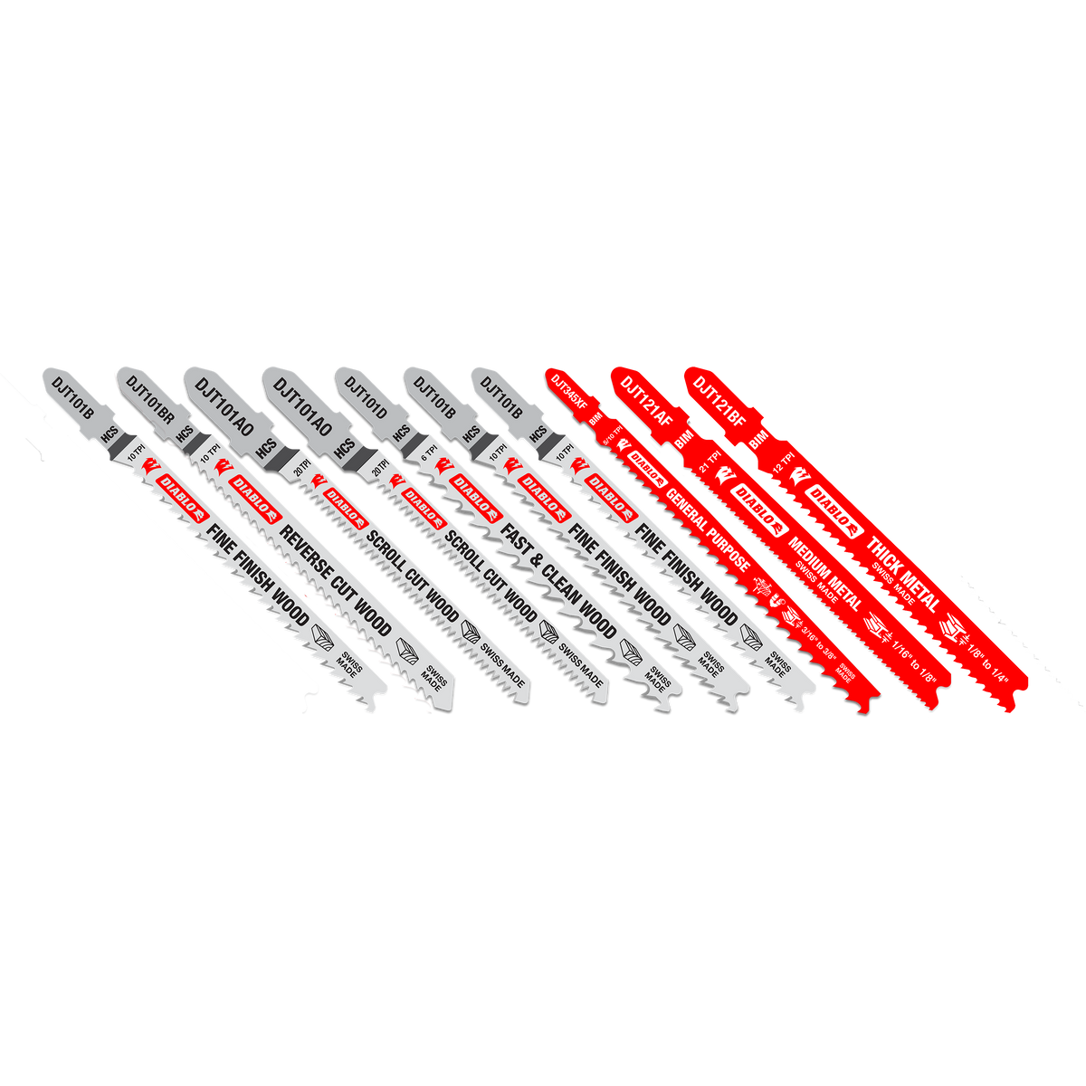Diablo DJT10S Jig Saw Blade Set for Wood & Metal (10-Piece)