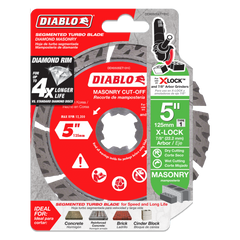 Diablo DDX050SET101C 5" X-LOCK Diamond Segmented Masonry Cut-Off Disc