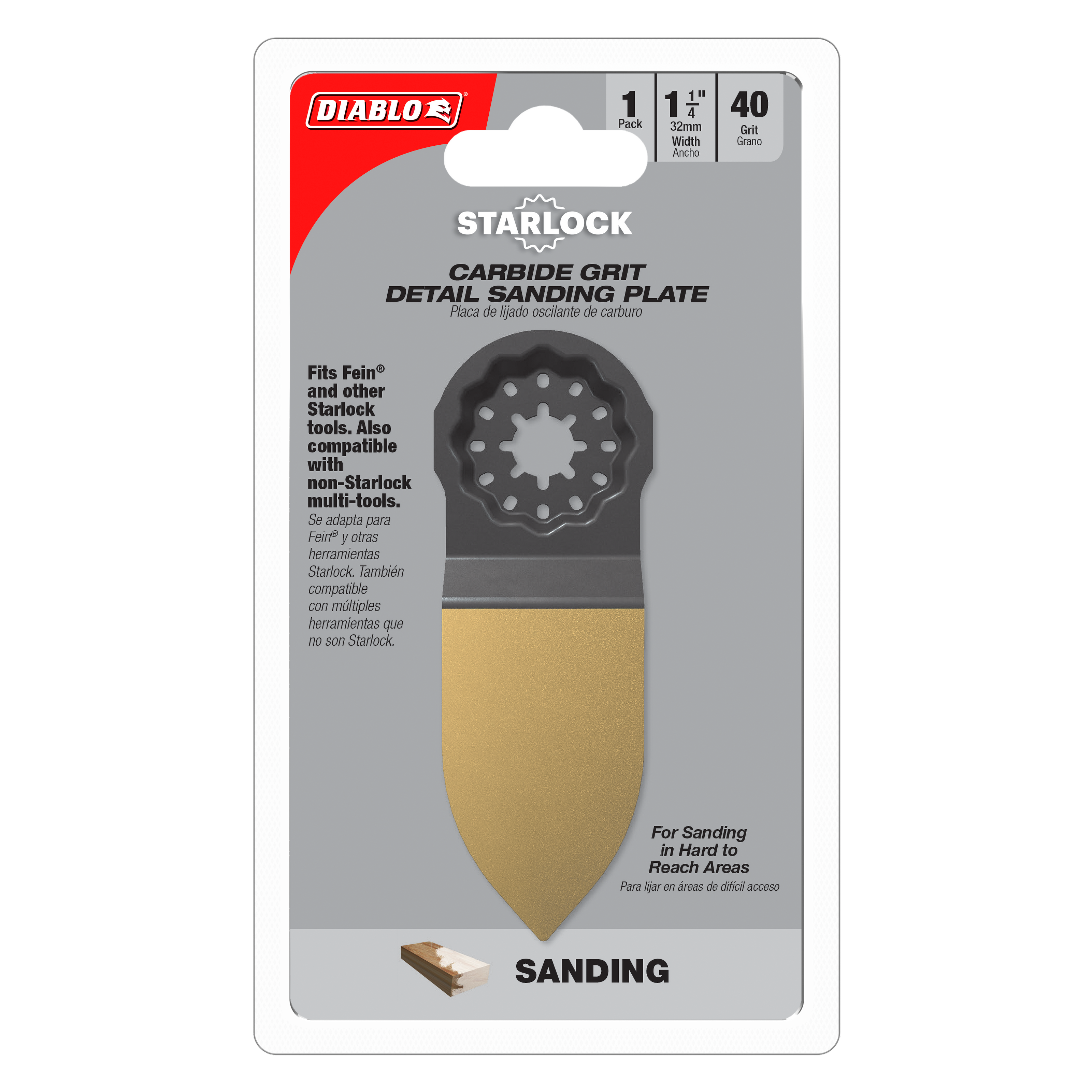 Diablo DOS40CGSF 1-1/4" 40-Grit Starlock Oscillating Sanding Plate