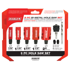 Diablo DHS09SGP 9 pc General Purpose Bi-Metal Hole Saw Set