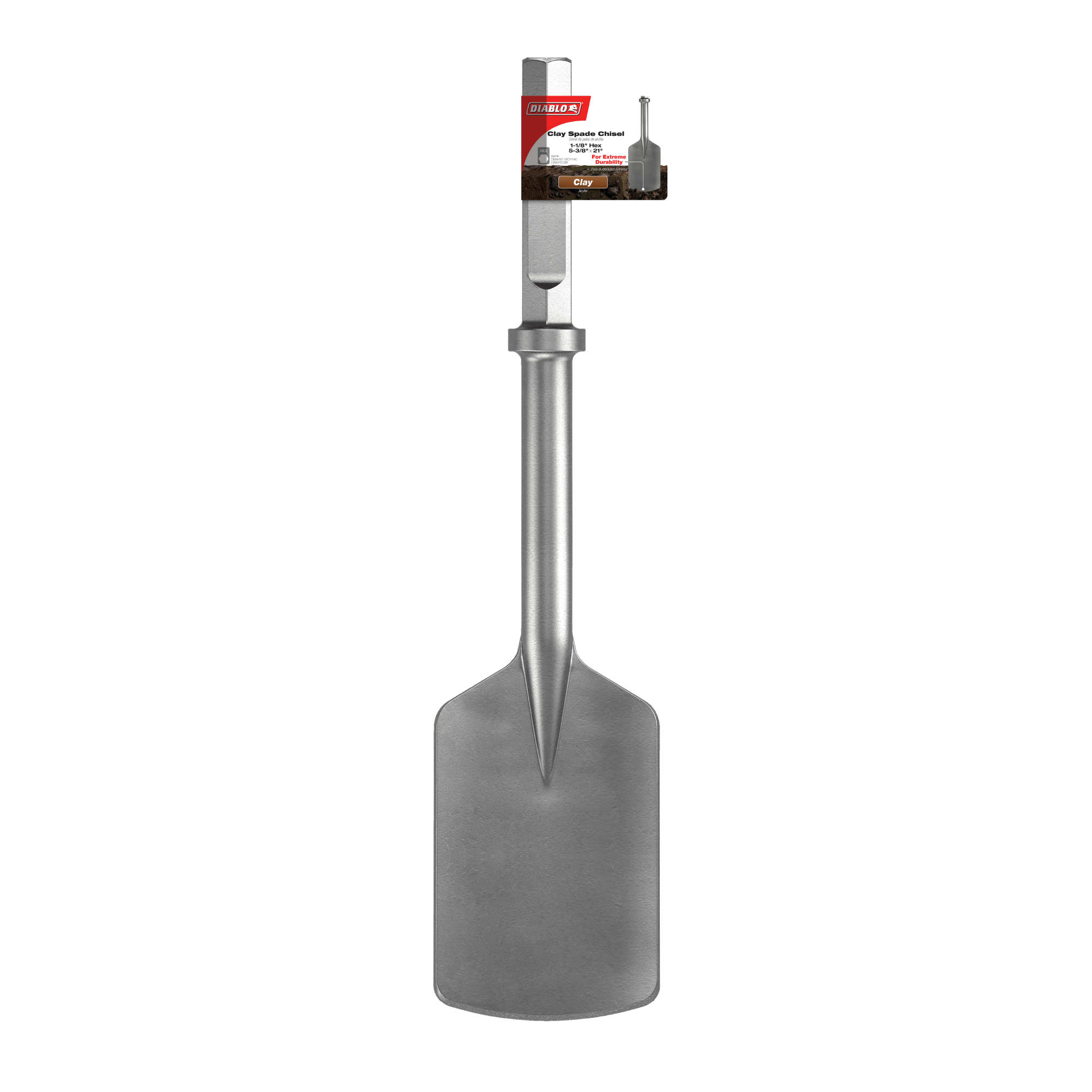 Diablo DMAHX118CH140 1-1/8" Hex Clay Spade Chisel