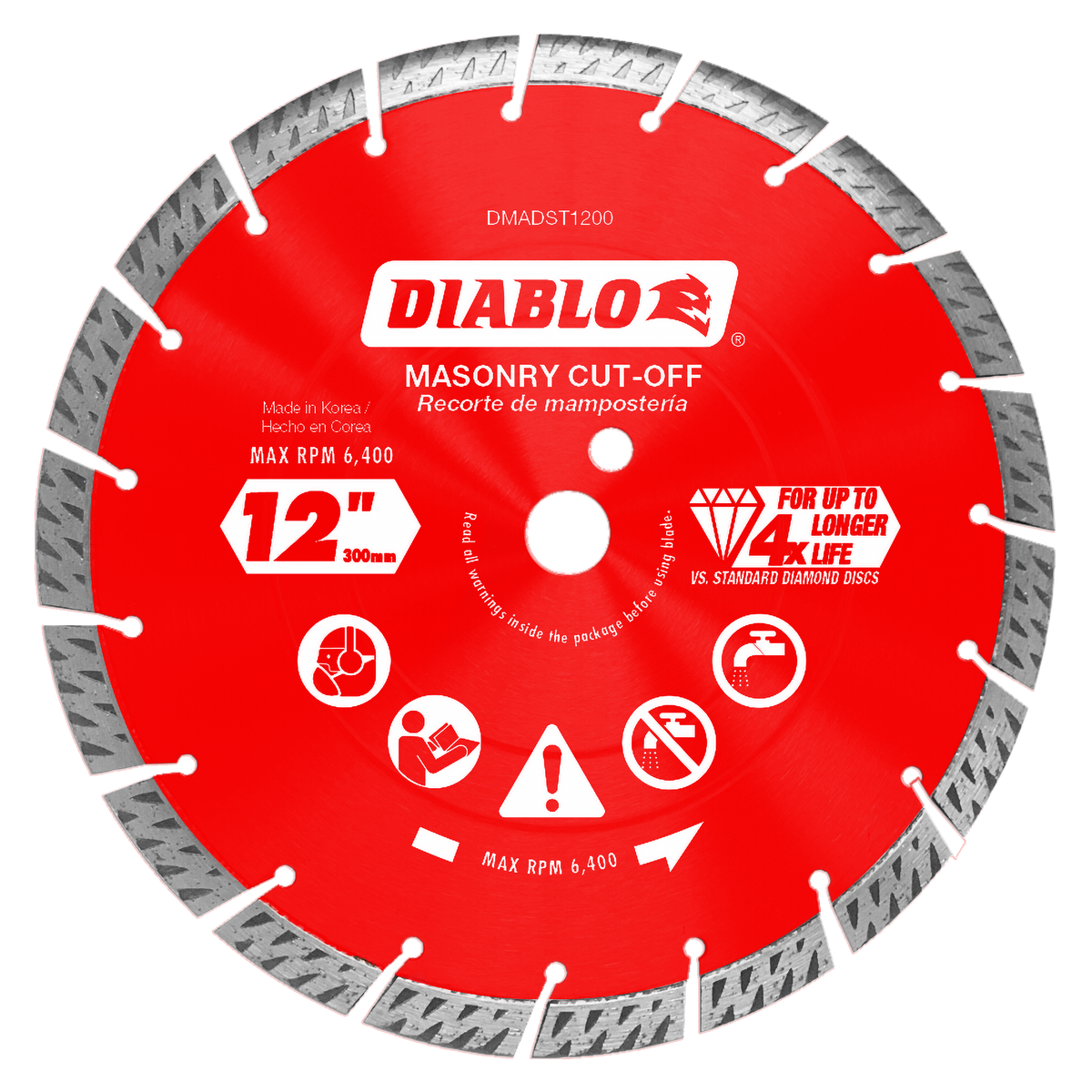 Diablo DMADST1200 12" Diamond Turbo Masonry Cut-Off Blade