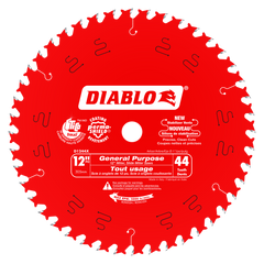 Diablo D1244X 12" x 44-Teeth General Purpose Saw Blade for Wood