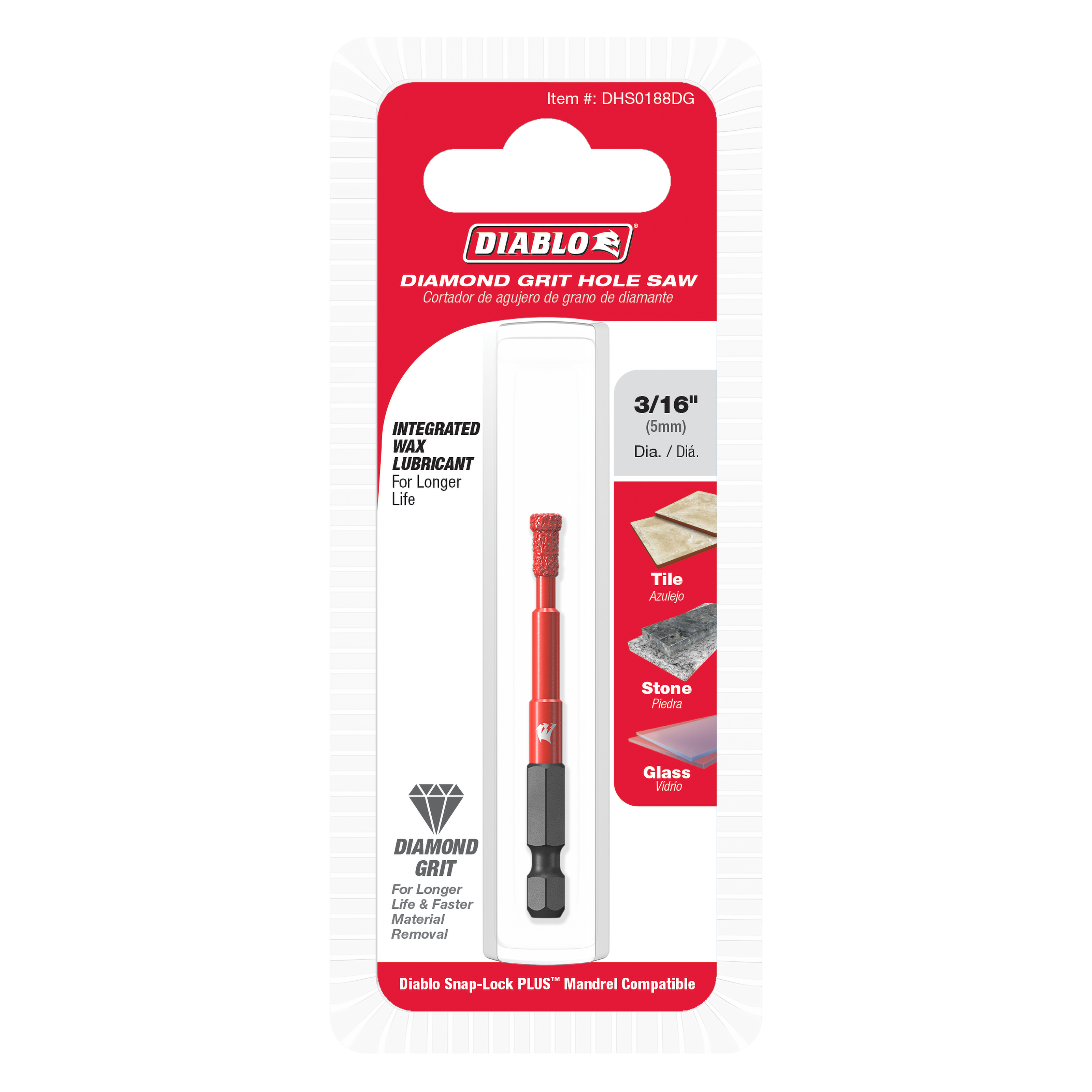 Diablo DHS0188DG 3/16" Diamond Grit Hole Saw