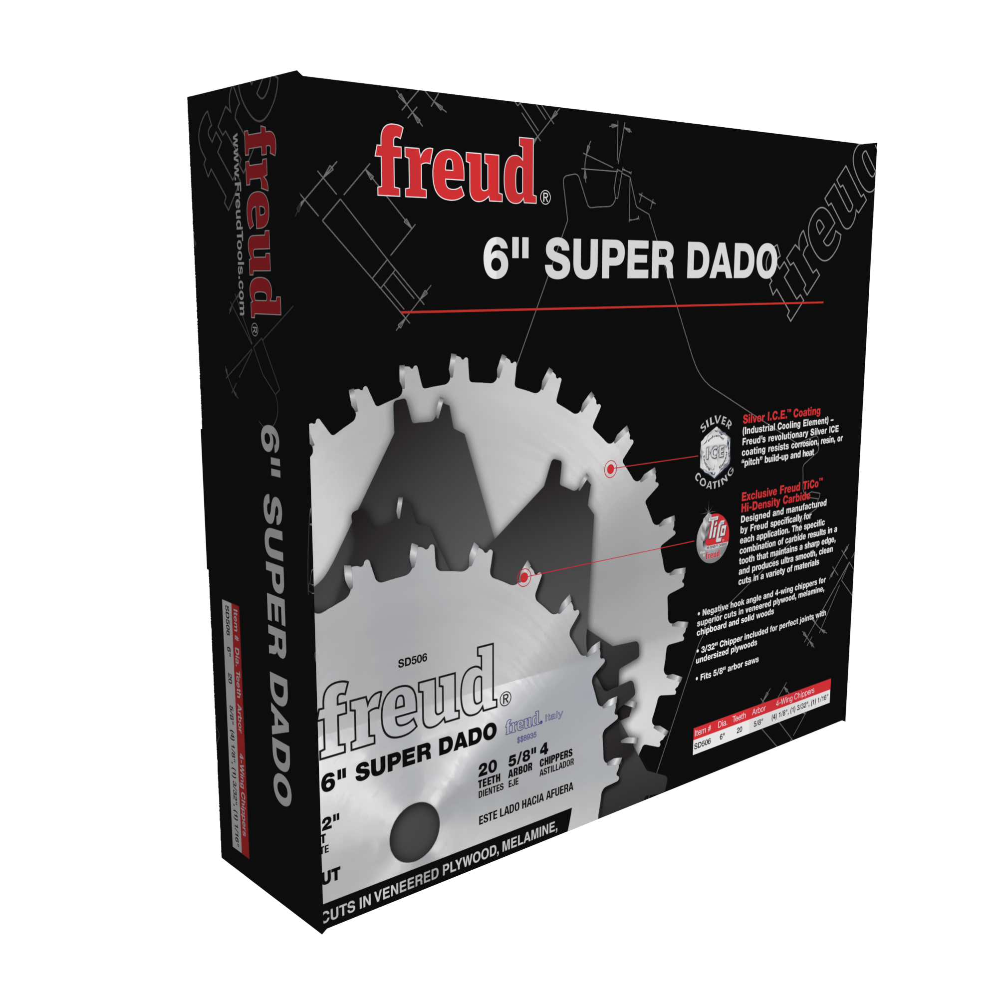 Freud SD506 6" Super Dado Sets