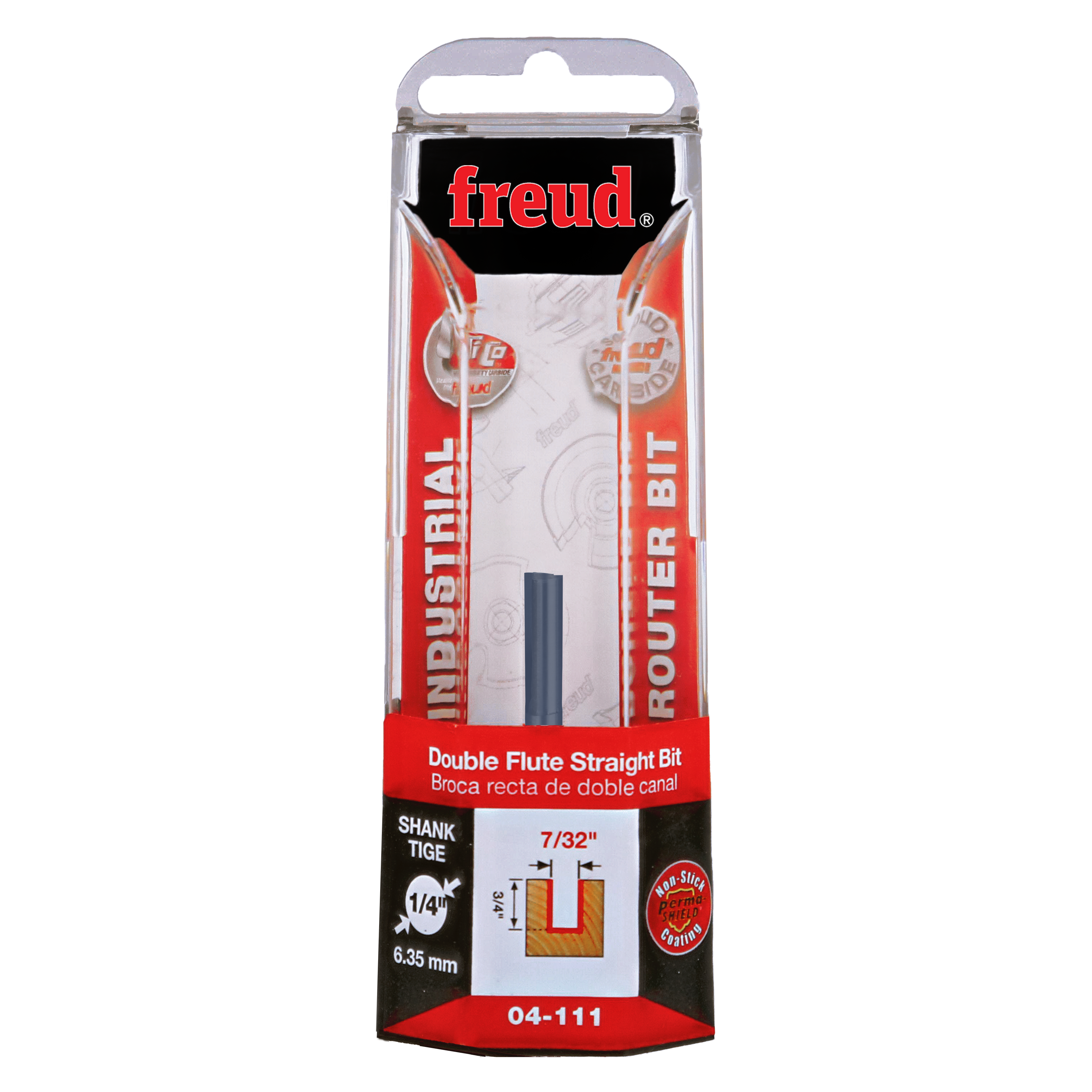Freud 04-111 7/32" (Dia.) Double Flute Straight Bit