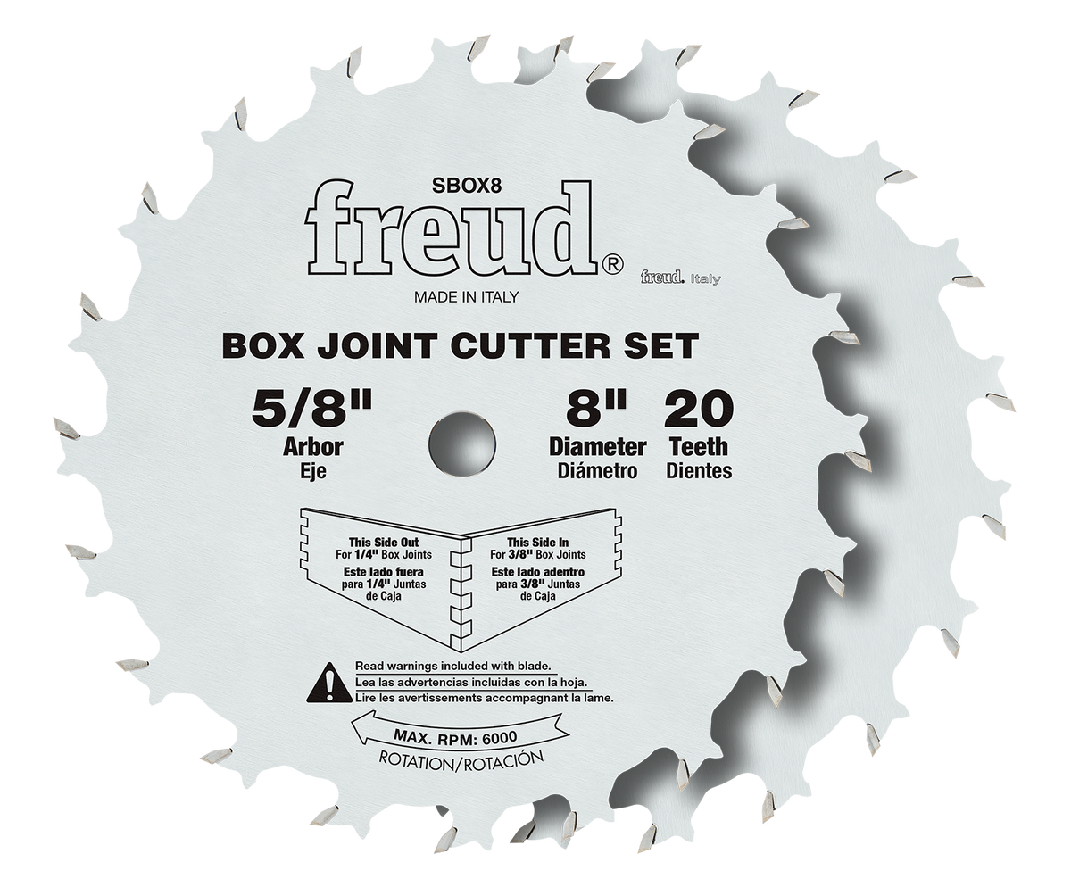 Freud SBOX8 8" Box Joint Cutter Set