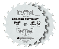 Freud SBOX8 8" Box Joint Cutter Set