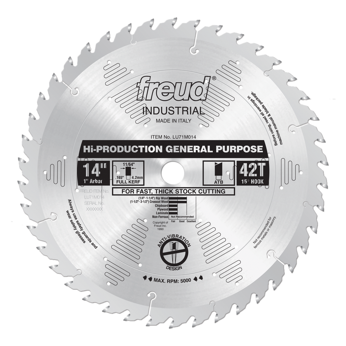 Freud LU71M014 14" High-Production General Purpose Blade