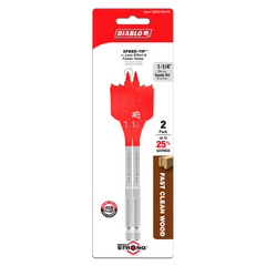 Diablo DSP2150-P2 1-1/4" x 6" Spade Bits for Wood (2-Pack)