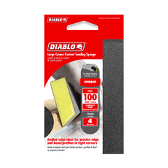 Diablo DFBLANGFIN04G 5" x 3" x 1" 100-Grit Corner Contact Sanding Sponges (4-Pack)