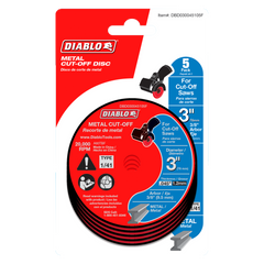 Diablo DBD030045105F 3" Metal Cut-Off Discs (5-Pack)