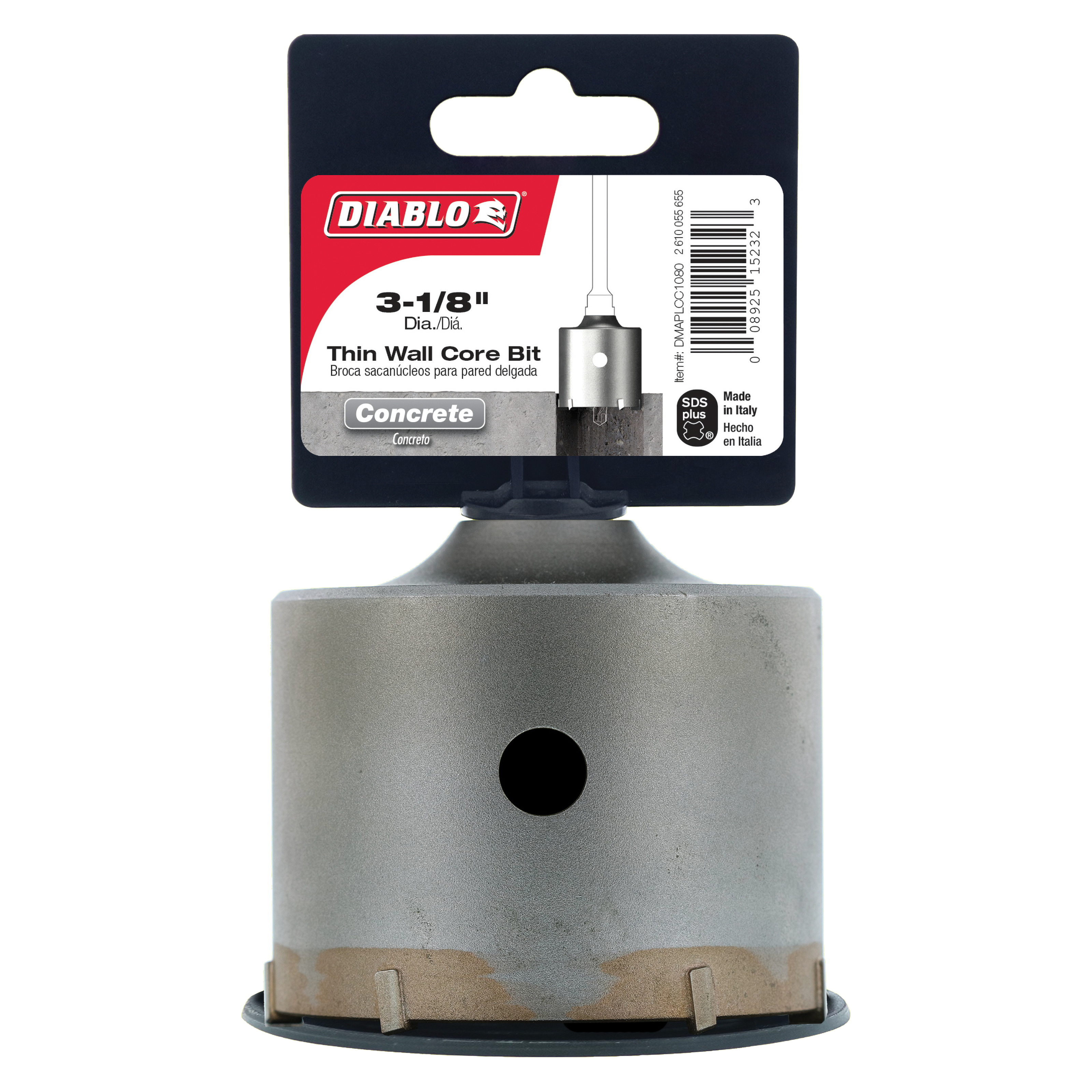 Diablo DMAPLCC1080 3-1/8" SDS-Plus Carbide Tipped Thin Wall Core Bit