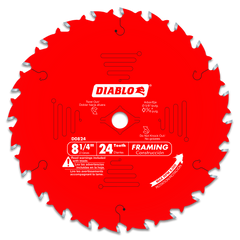 Diablo D0824X 8-1/4" x 24-Teeth Framing Saw Blade for Wood