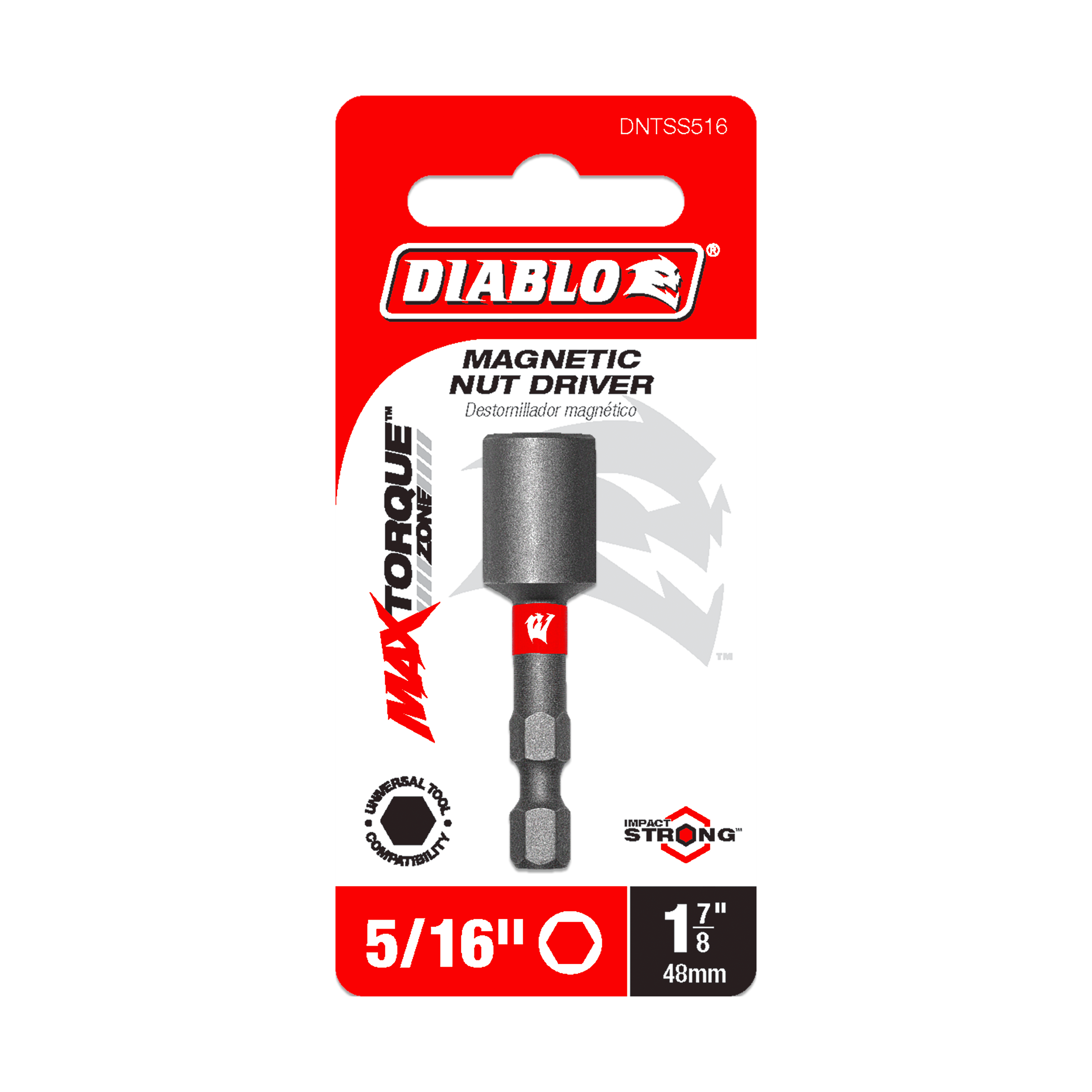 Diablo DNTSS516 5/16" x 1-7/8" Magnetic Nut Driver