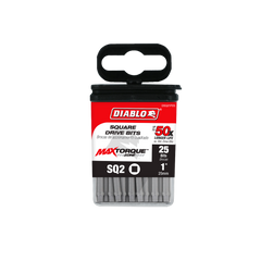 Diablo DSQ21P25 1" #2 Square Drive Bits (25-Pack)