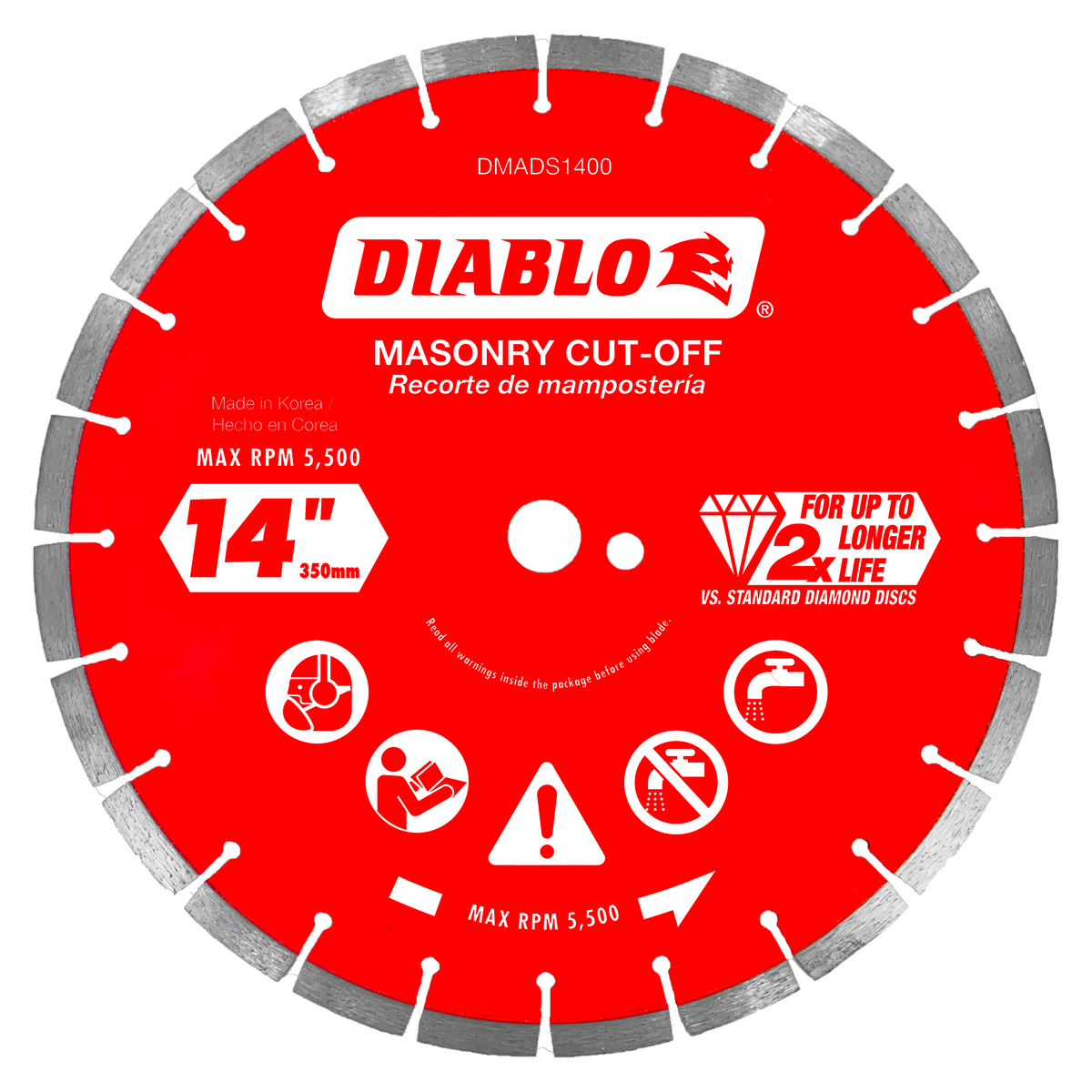 Diablo DMADS1400 14" Diamond Segmented Masonry Cut-Off Blade