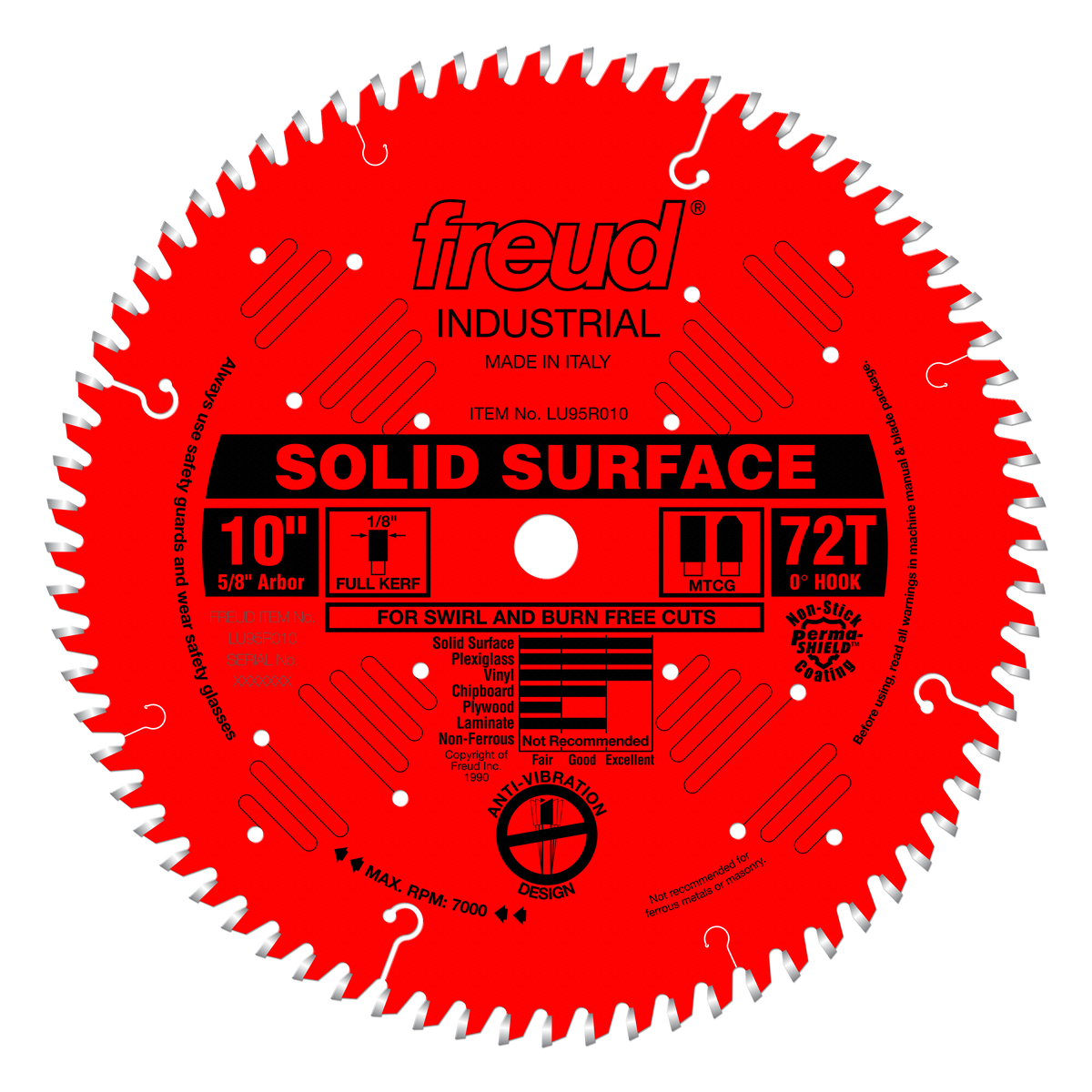 Freud LU95R010 10" Solid Surface Blade