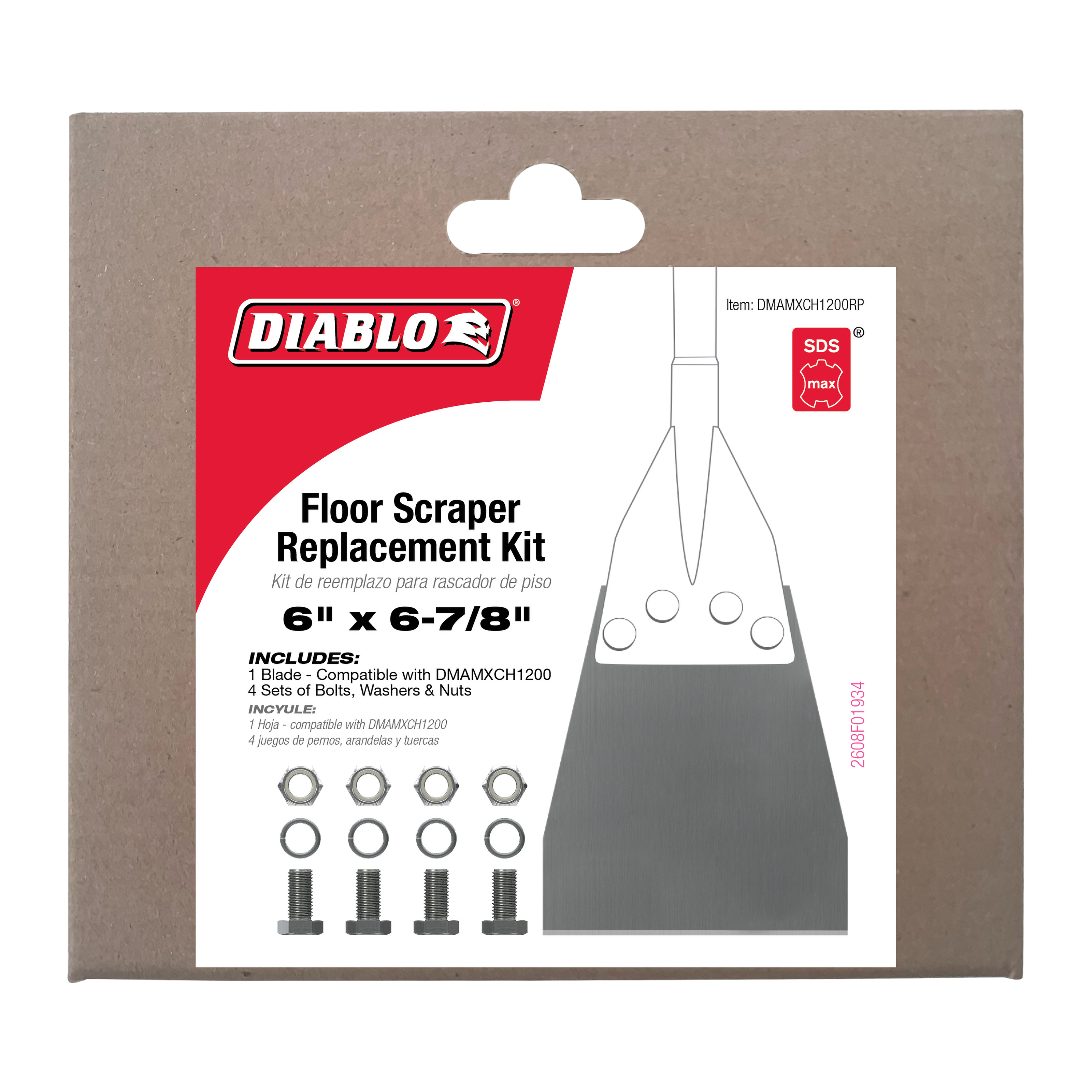 Diablo DMAMXCH1200RP SDS-Max Floor Scraper Replacement Kit (for DMAMXCH1200)