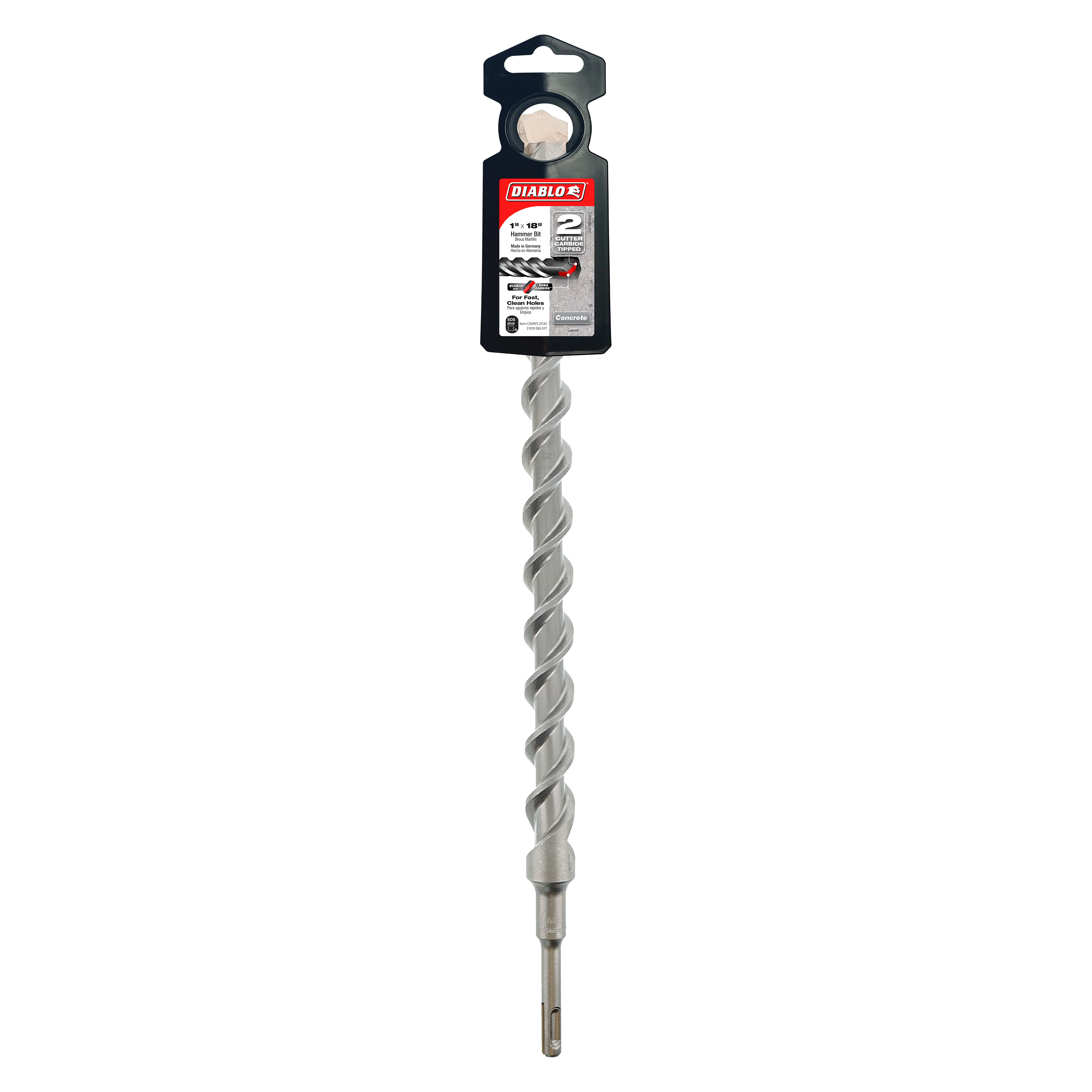 Diablo DMAPL2530 1" x 16" x 18" SDS-Plus 2-Cutter Carbide-Tipped Hammer Drill Bit