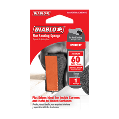 Diablo DFBBLOCMED01G 4" x 2-1/2" x 1" 60-Grit Flat Edge Sanding Sponge