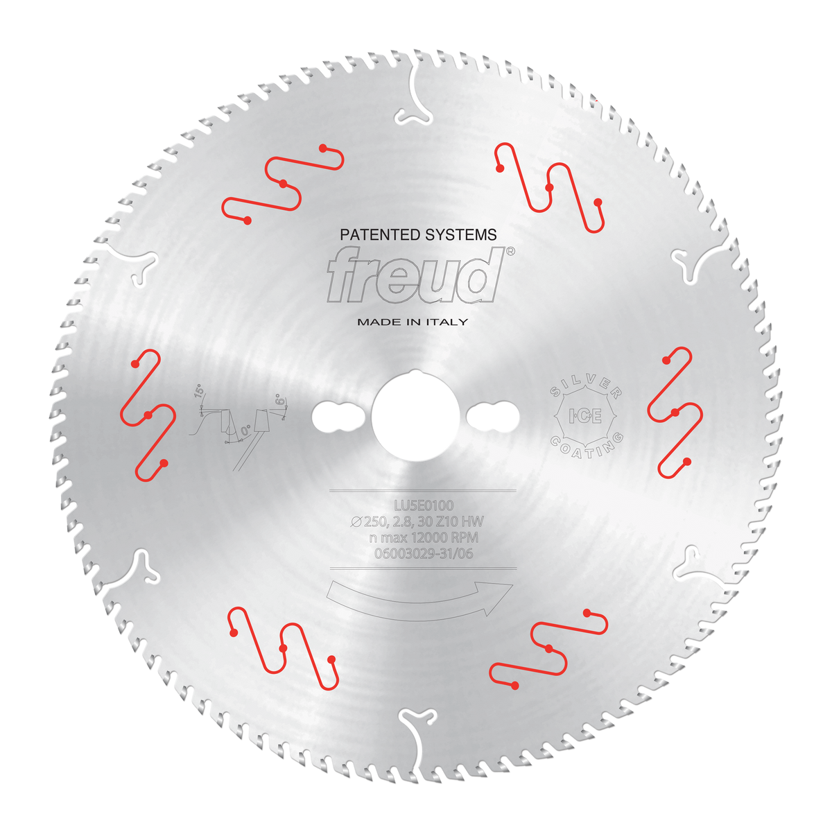 Freud LU5E01 250mm Ultra-Thin Aluminum & Non-Ferrous Blades with Mechanical Clamping