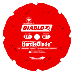 Diablo D1208DH 12" x 8-Teeth HardieBlade™ Saw Blade for Fiber Cement