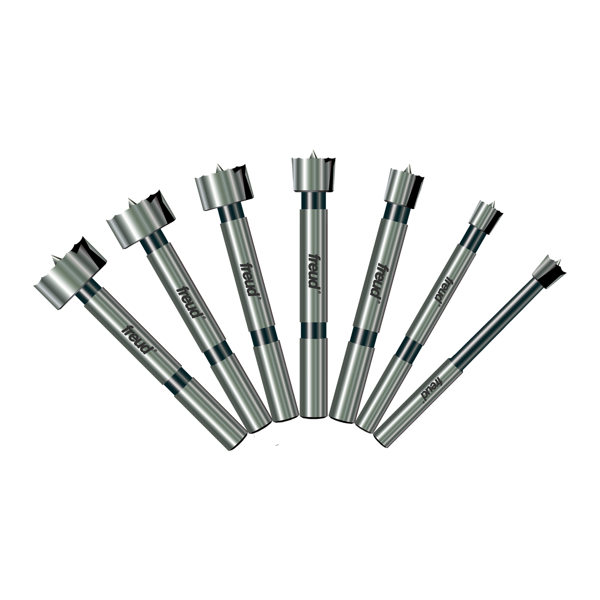 Freud PB-107B 1/4" to 1" (Dia.) 7 Pcs. Forstner Bit Set