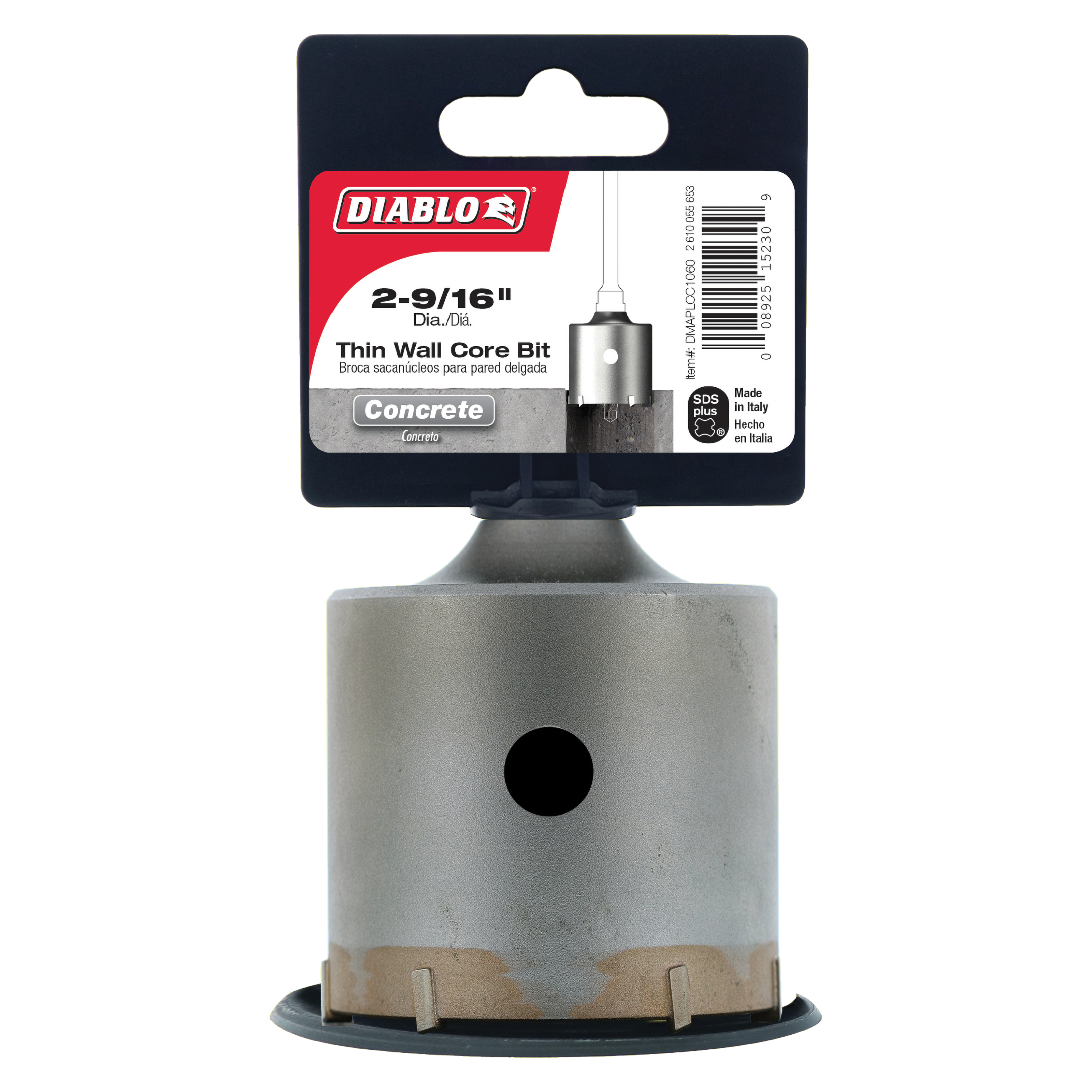 Diablo DMAPLCC1060 2-9/16" SDS-Plus Carbide Tipped Thin Wall Core Bit