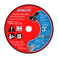 Diablo DBD030045105F 3" Metal Cut-Off Discs (5-Pack)