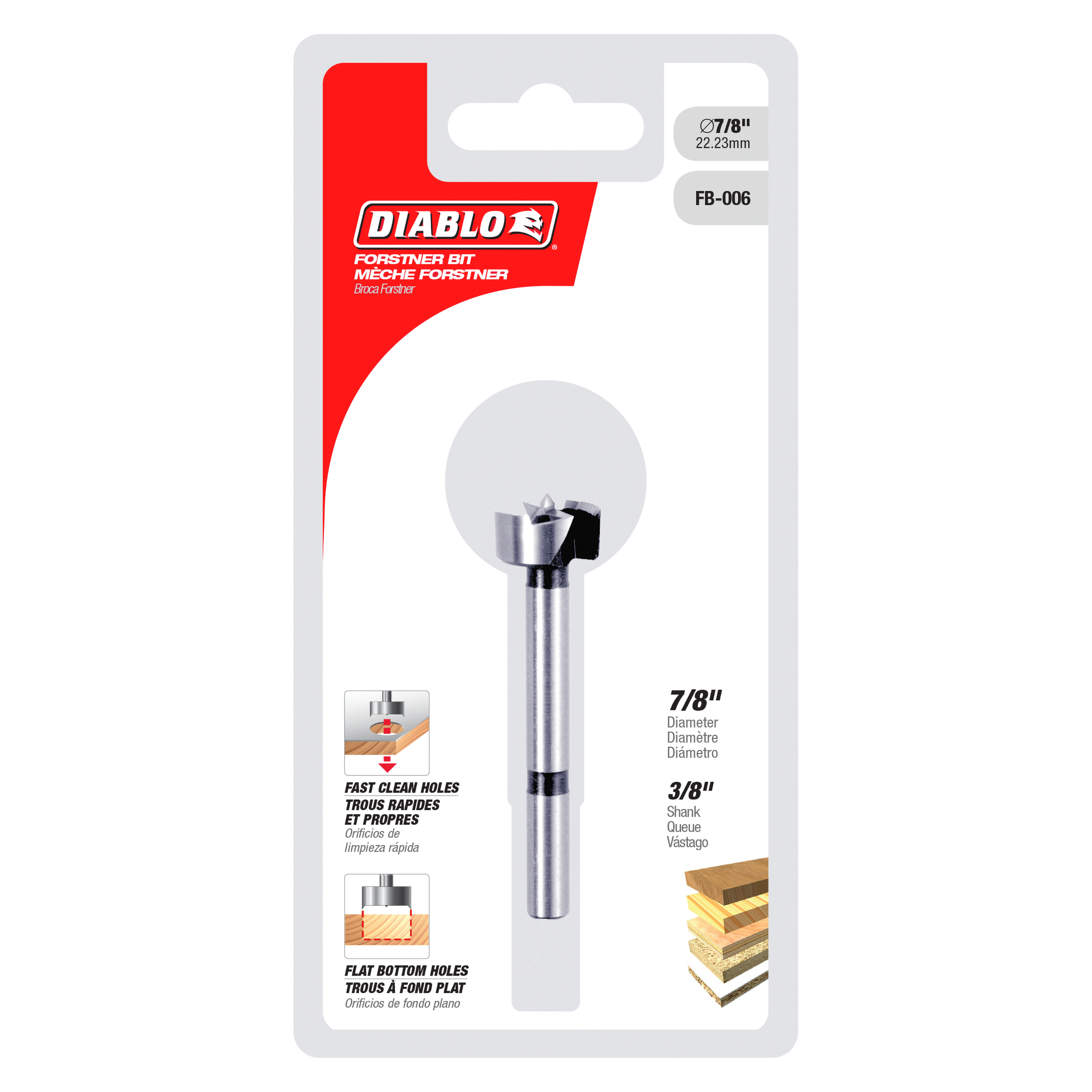 Diablo FB-006 7/8" Forstner Bit for Wood