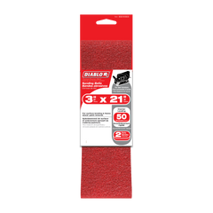 Diablo DCB321050S02G 3" x 21" 50-Grit Sanding Belts (2-Pack)
