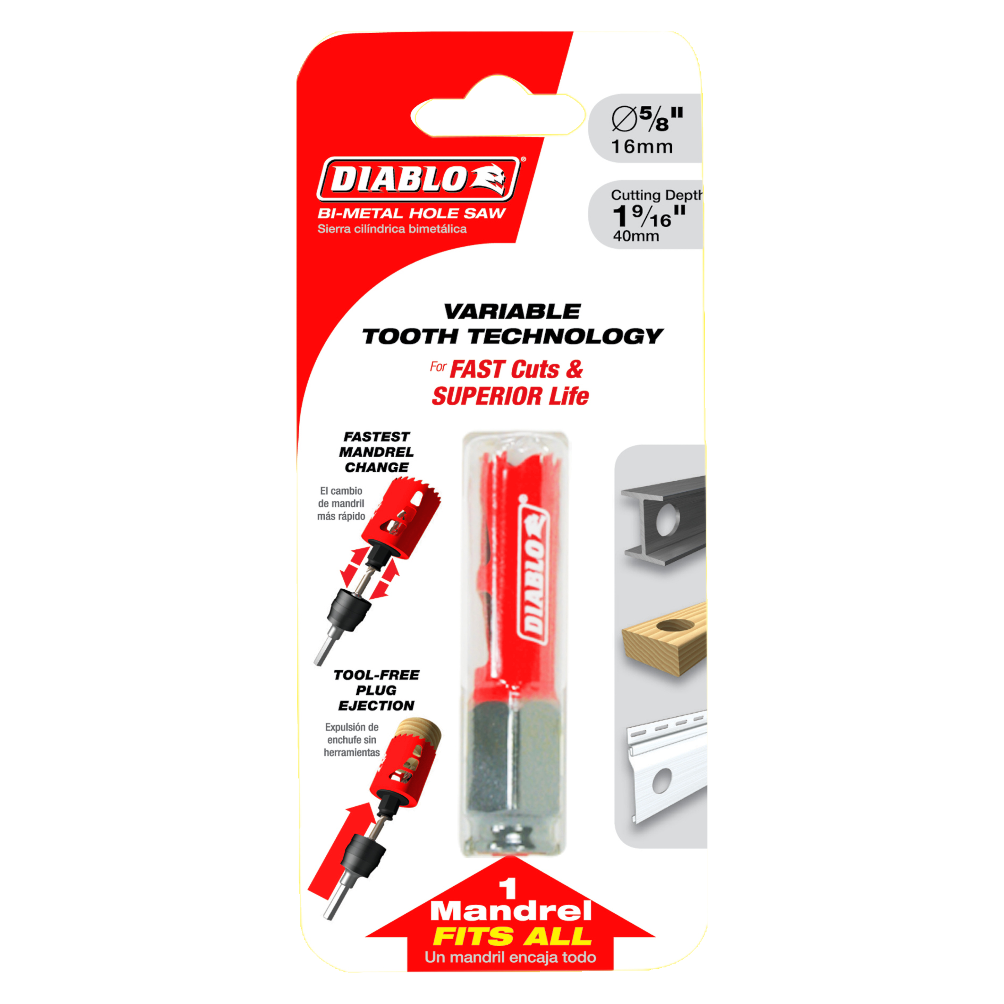Diablo DHS0625 5/8" Bi-Metal Hole Saw