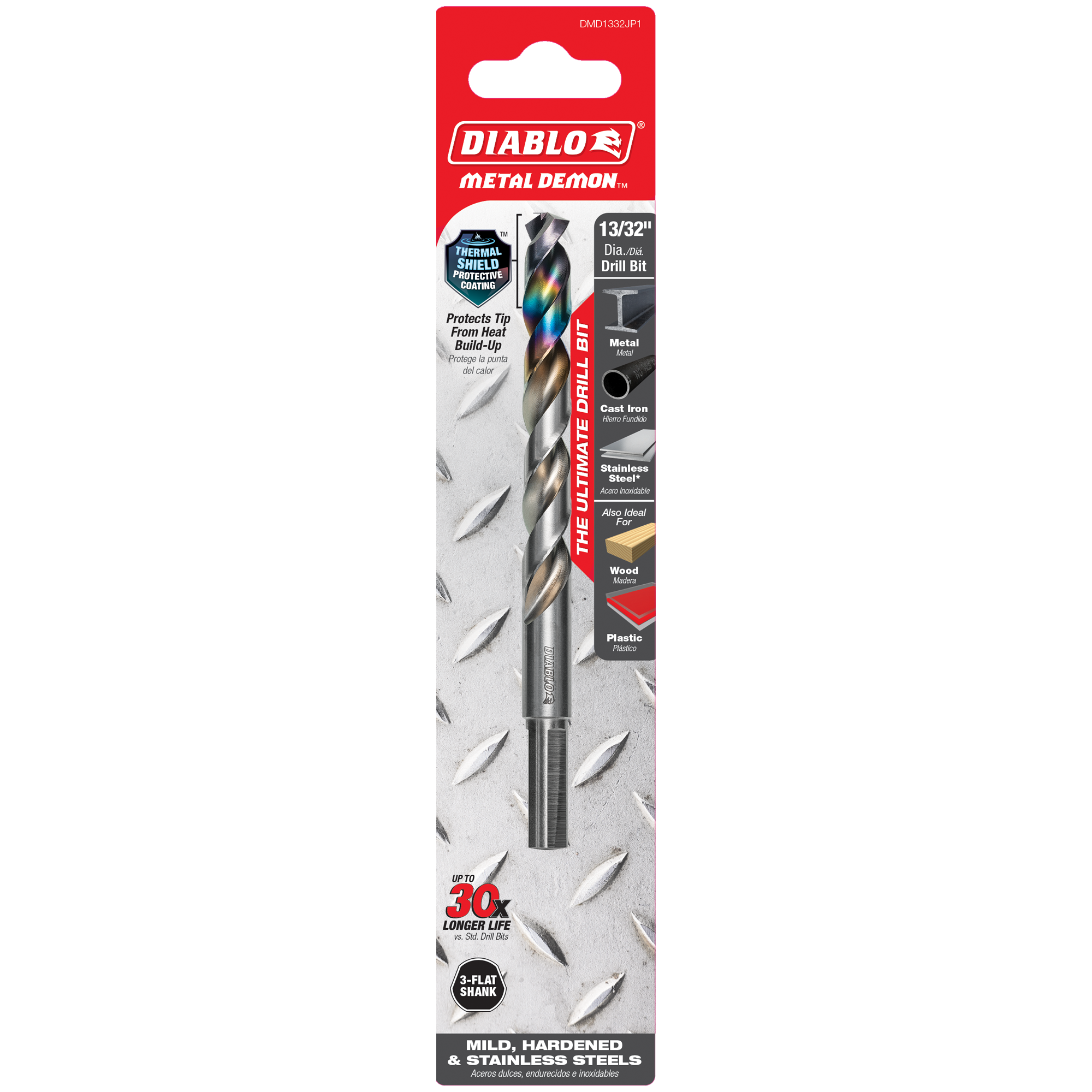 Diablo DMD1332JP1 13/32" Metal Demon™ Drill Bit for Mild, Hardened and Stainless Steels