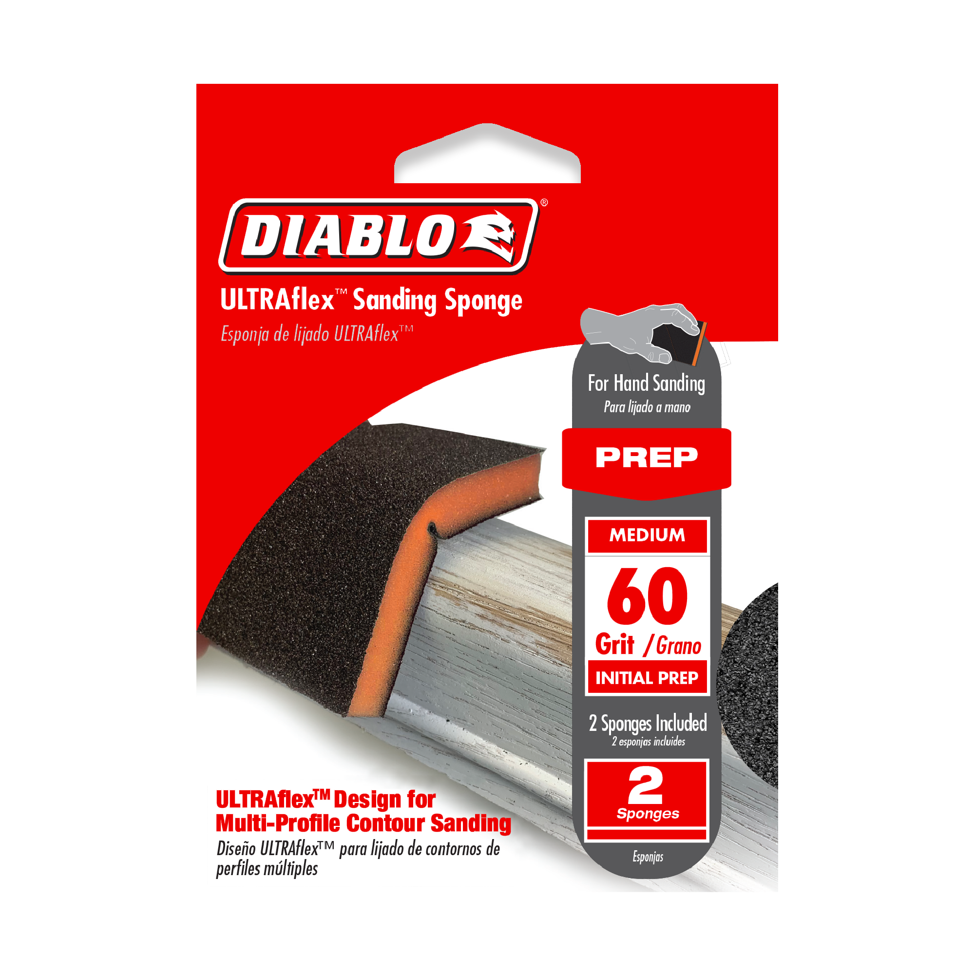 Diablo DFPFLEXMED02G 60-Grit ULTRAflex™ Sanding Sponges (2-Piece)