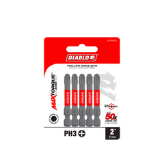 Diablo DPH32P5 2" #3 Phillips Drive Bits (5-Pack)