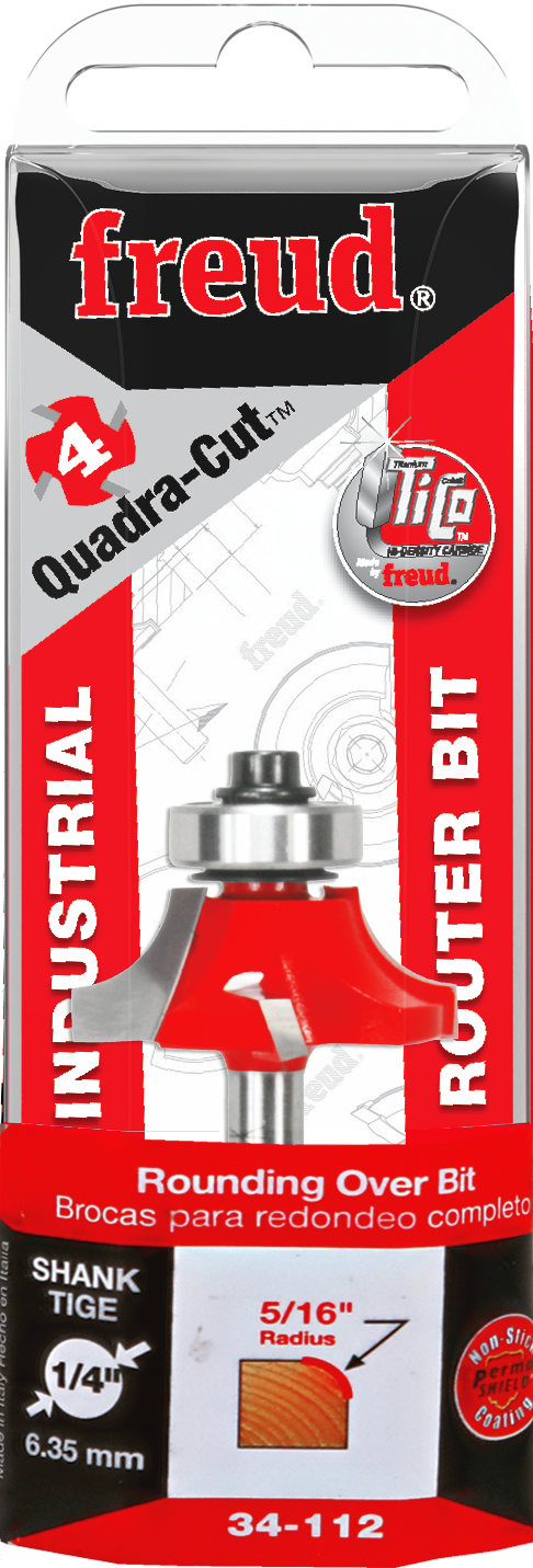 Freud 34-112 5/16" Radius Rounding Over Bit (Quadra-Cut)