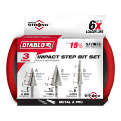 Diablo DSDS003 3 pc Impact Step Drill Bit Set (3-Piece)