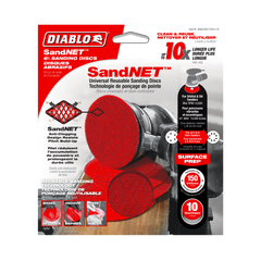 Diablo DND060150H10I 6" 150-Grit SandNET™ Sanding Discs with Connection Pad (10-Pack)