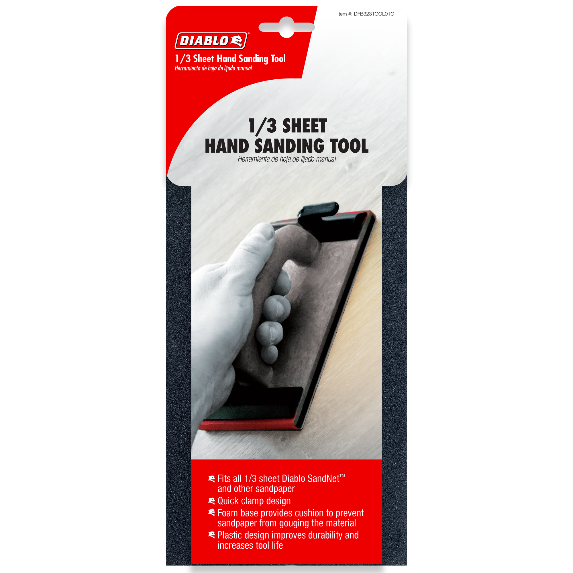 Diablo DFB323TOOL01G 1/3 Sheet Hand Sanding Tool